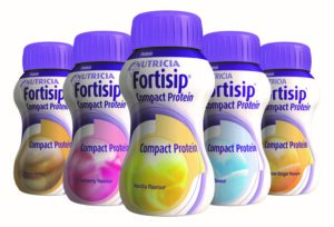 Nutricia Fortisip Compact Protein Full Range made up of 5 different flavours