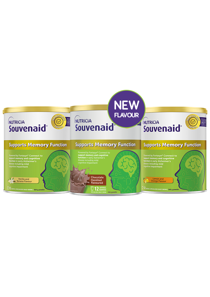 Souvenaid powder tin full range