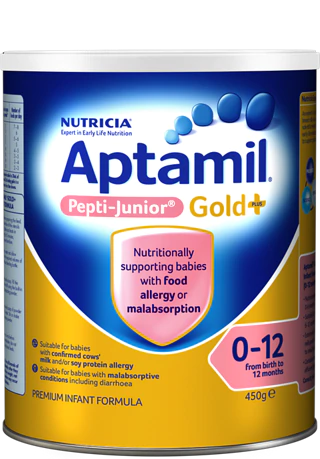 Aptamil Gold+ Pepti Junior, from birth to 12 months