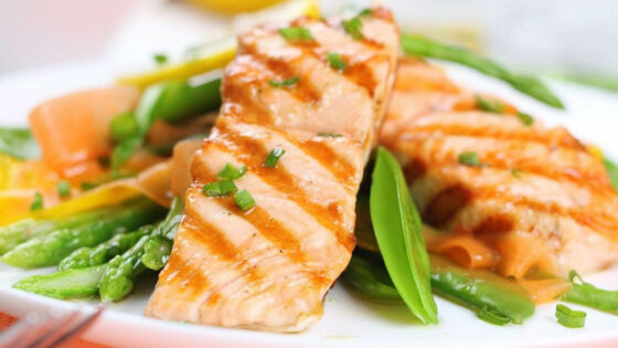 Salmon dish with iodine for pregnancy