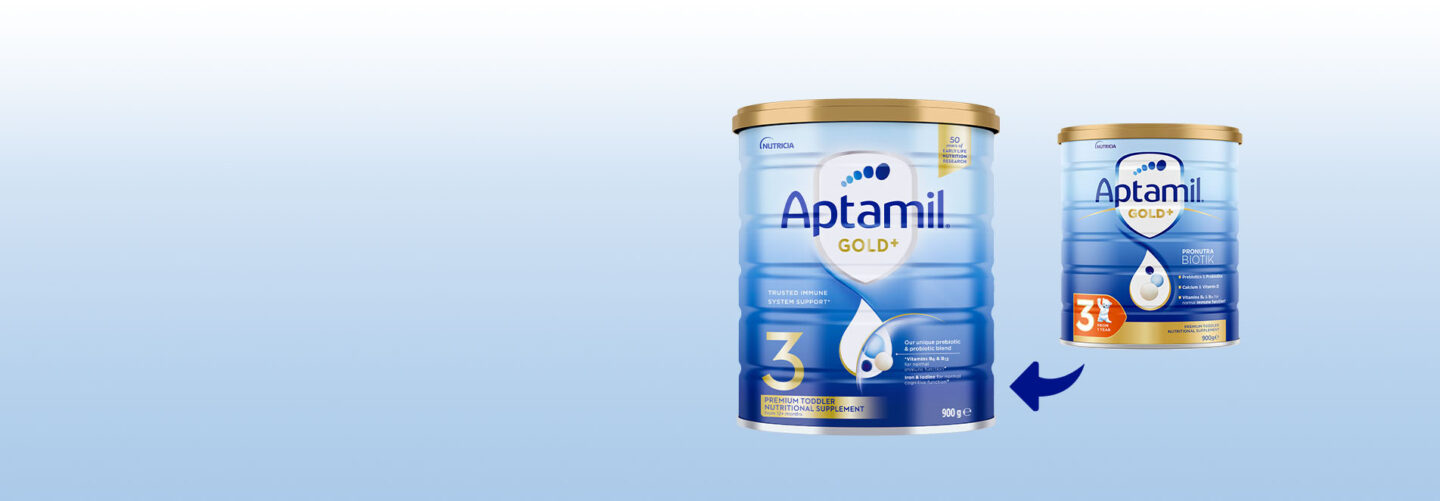 We’ve made changes to our Aptamil® Gold+ formulations