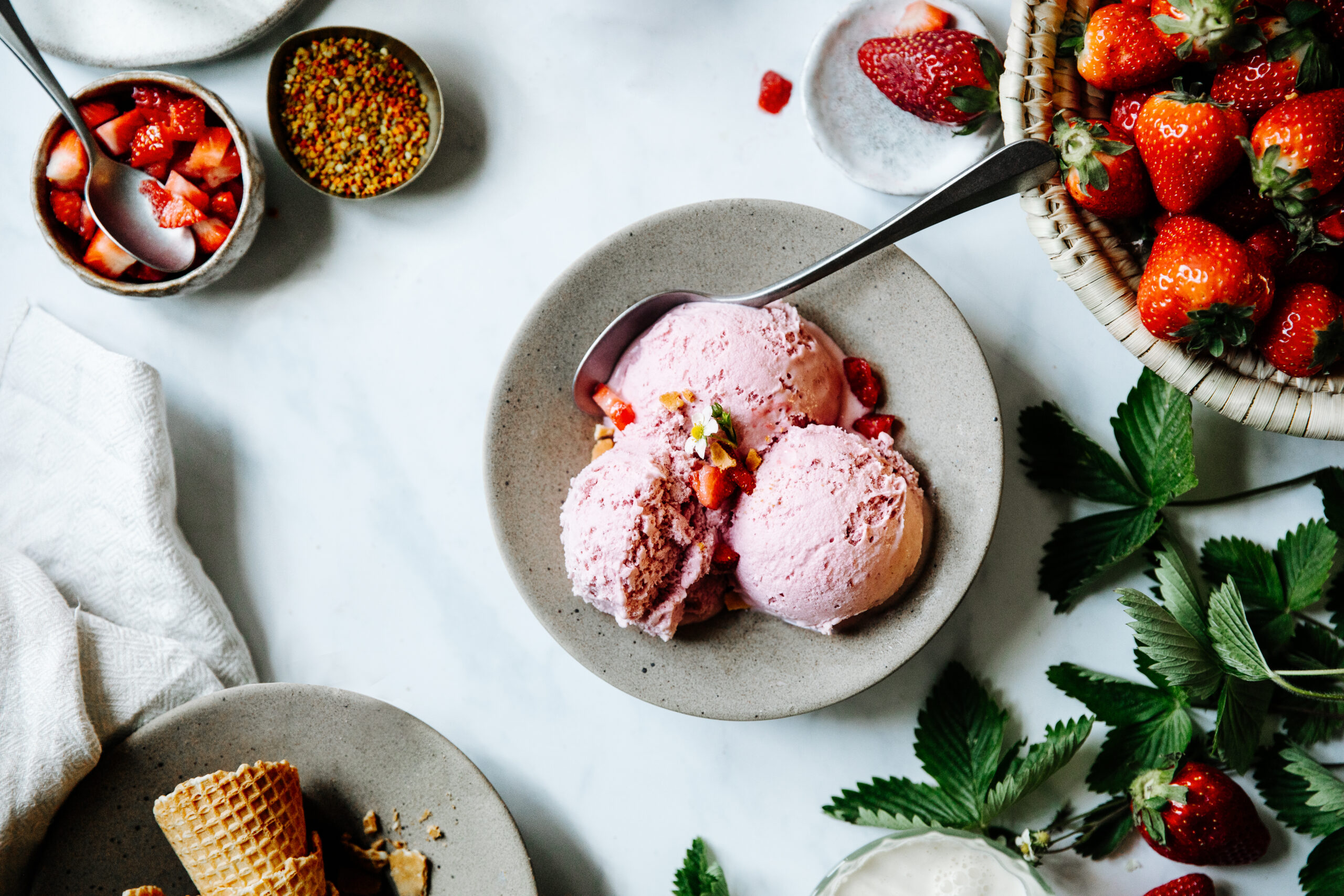 Frozen Strawberry Sorbet