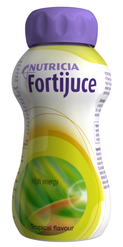 Fortijuice Tropical Flavour fat free reduced mineral content juice style oral nutritional supplement
