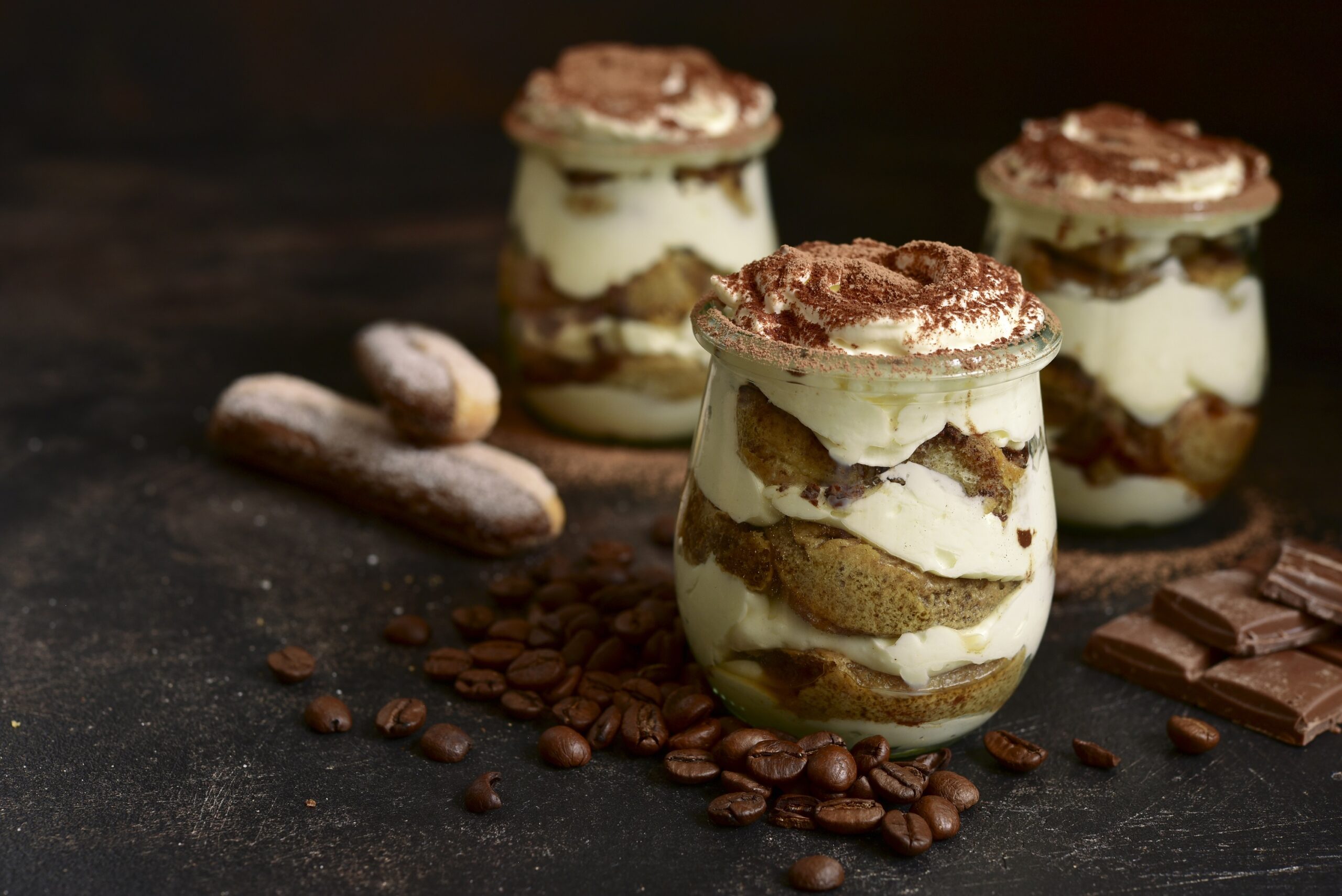 Fortisip Compact Protein Mocha Recipe: Traditional italian dessert tiramisu with chocolate sauce