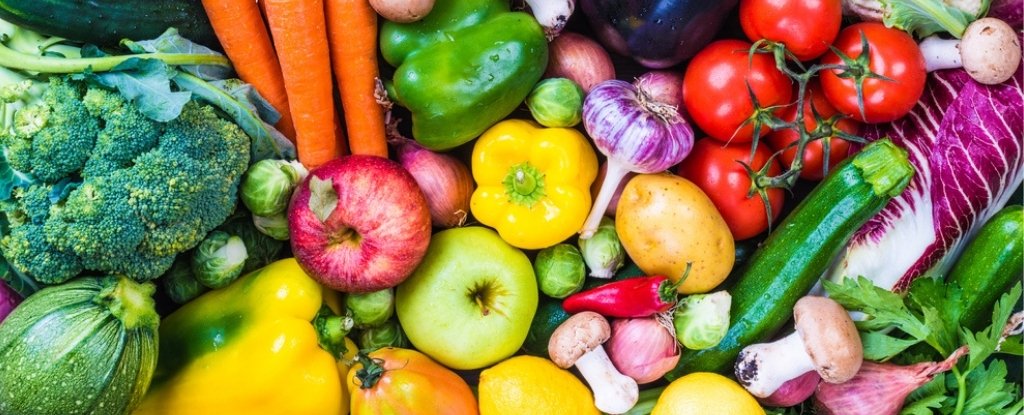 Different fruits and vegetables