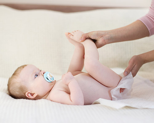 Newborn bathing, burping and nappies