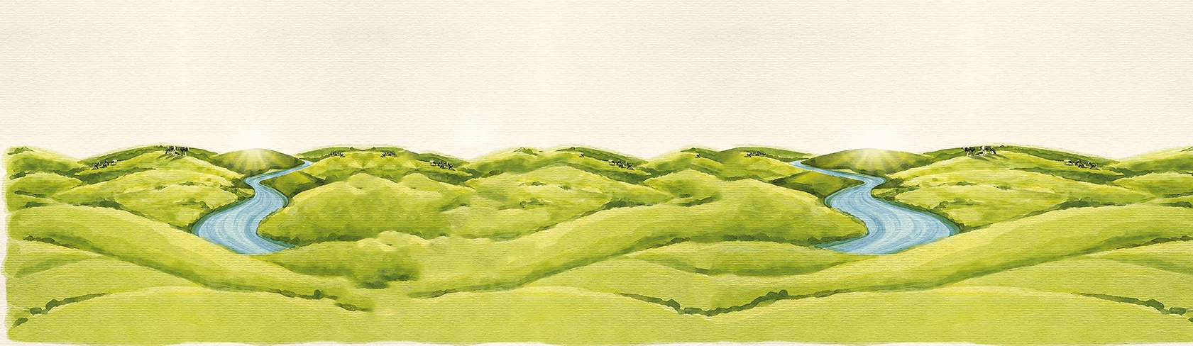 Illustration of NZ hilltops on river