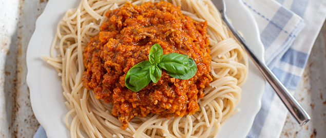 Dairy-free Pumpkin Bolognaise Sauce | Neocate